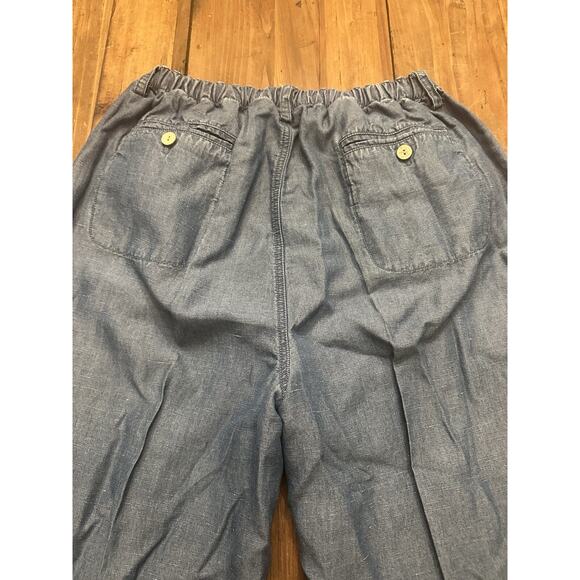 Tommy Bahama Women’s Joggers Linen Blend Size Medium Poncho Pants Chambray Relax - Picture 12 of 16